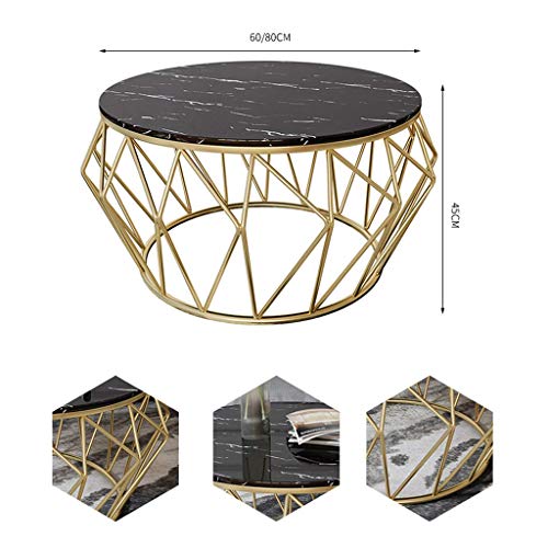 Table basse ronde table d'appoint salon moderne en marbre - 4