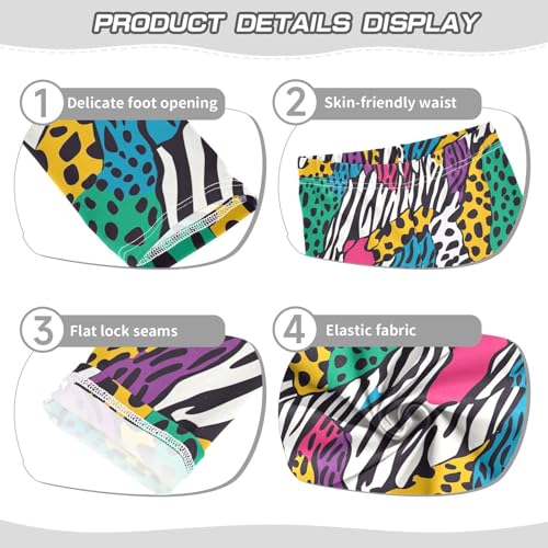 Zebra Black Skin Print Wildlife Girls Casual Leggings for Kids Printed Long Pant Bottoms Stretch and Soft3