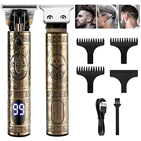 IBAYE Electric Hair Clippers for Men, Professional Beard Trimmer with LCD Screen, Cordless Hair Trimmer Precision T-Bladeds Outliner Grooming Baldheaded Shaver, Rechargeable Battery Cover