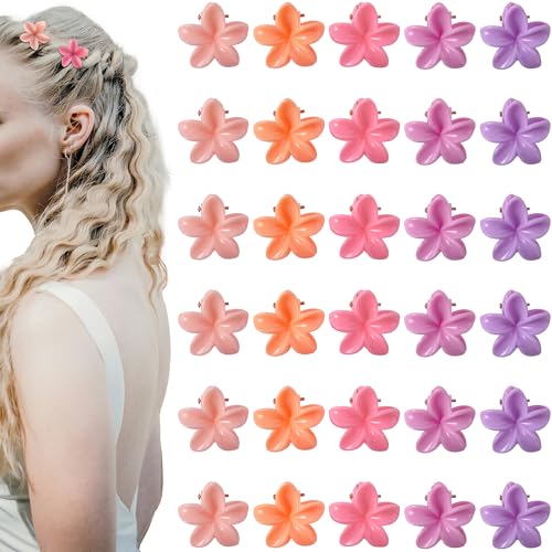 30 Mini Pinzas para Cabello con Diseño Floral miniatura 1