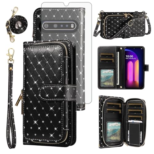 Coque LG V60 antichoc Asuwish noire avec structure ZSZXLLB renforcée