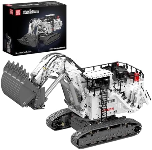 Mould King 17067 Heavy Duty Excavator Building Set, Large Excavator Model with 8 Motors, Engineering Bulldozer Toy Gifts for Adults/Vehicle Collection Enthusiasts (3567 Pieces)