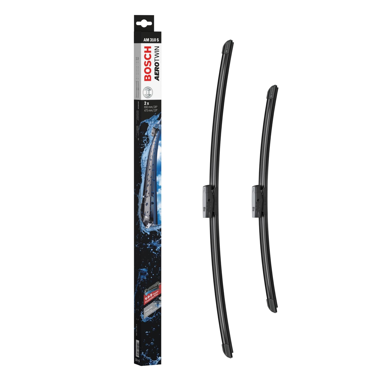 Bosch Aerotwin Flat Wiper Blade With Spoiler Set 650/475mm - AM310S