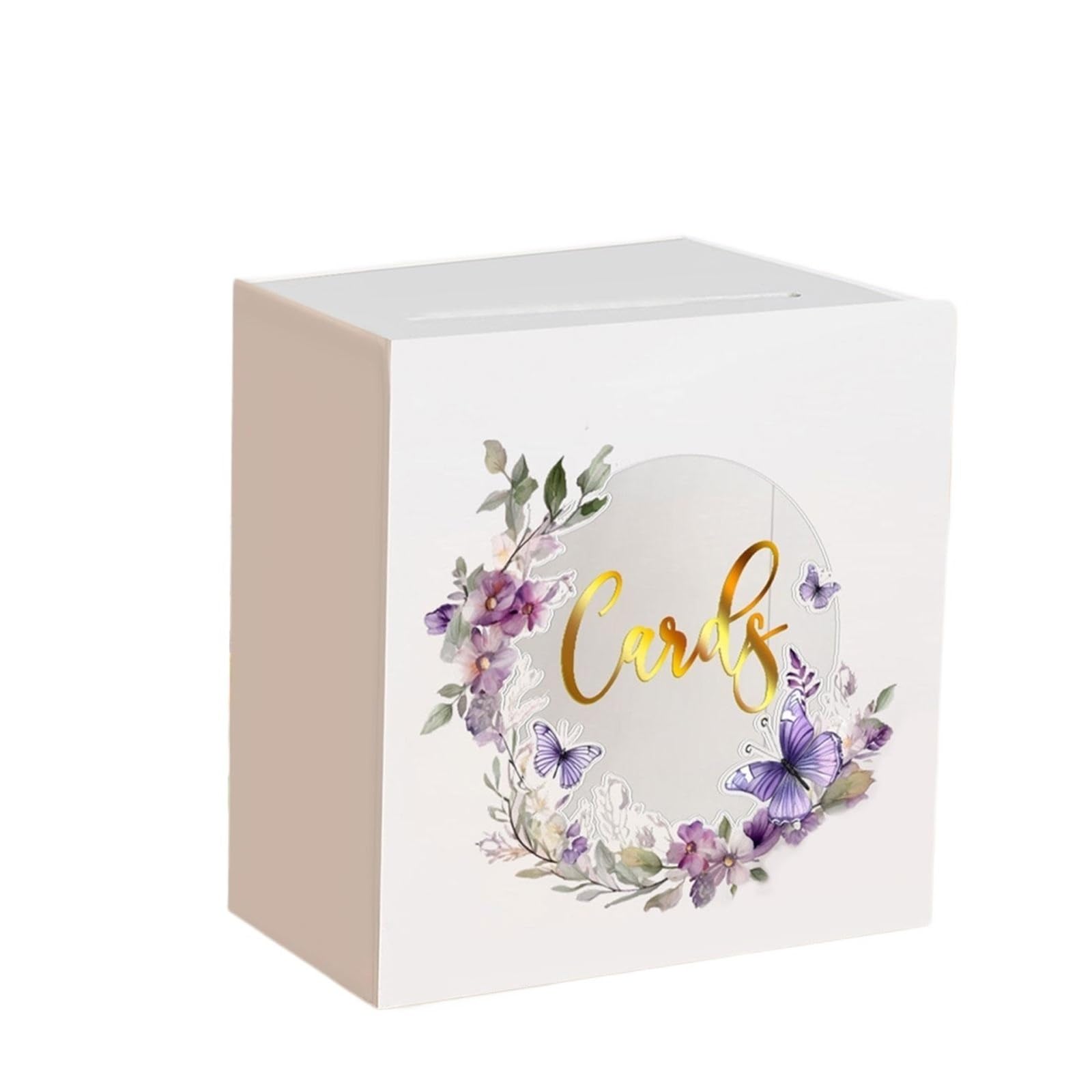 KHASCBNF Wedding Card Box Wedding Card Box With Slot Floral Print Envelope Holder For Birthdays, Graduation Parties, Anniversaries
