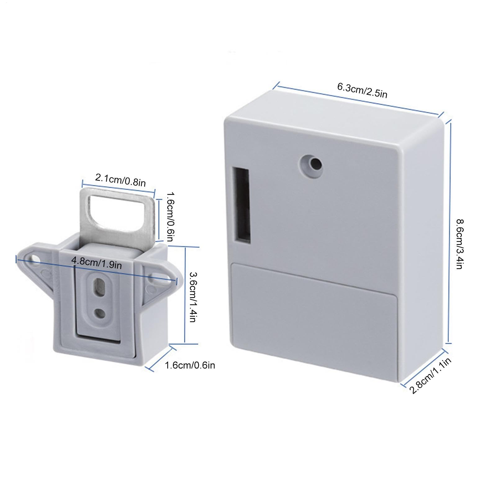 Elektronisch slot voor - magnetisch ladeslot RFID-kastslot, huisveiligheid zonder boren, sleutelloos beveiligingsslot voor kast en deuren
