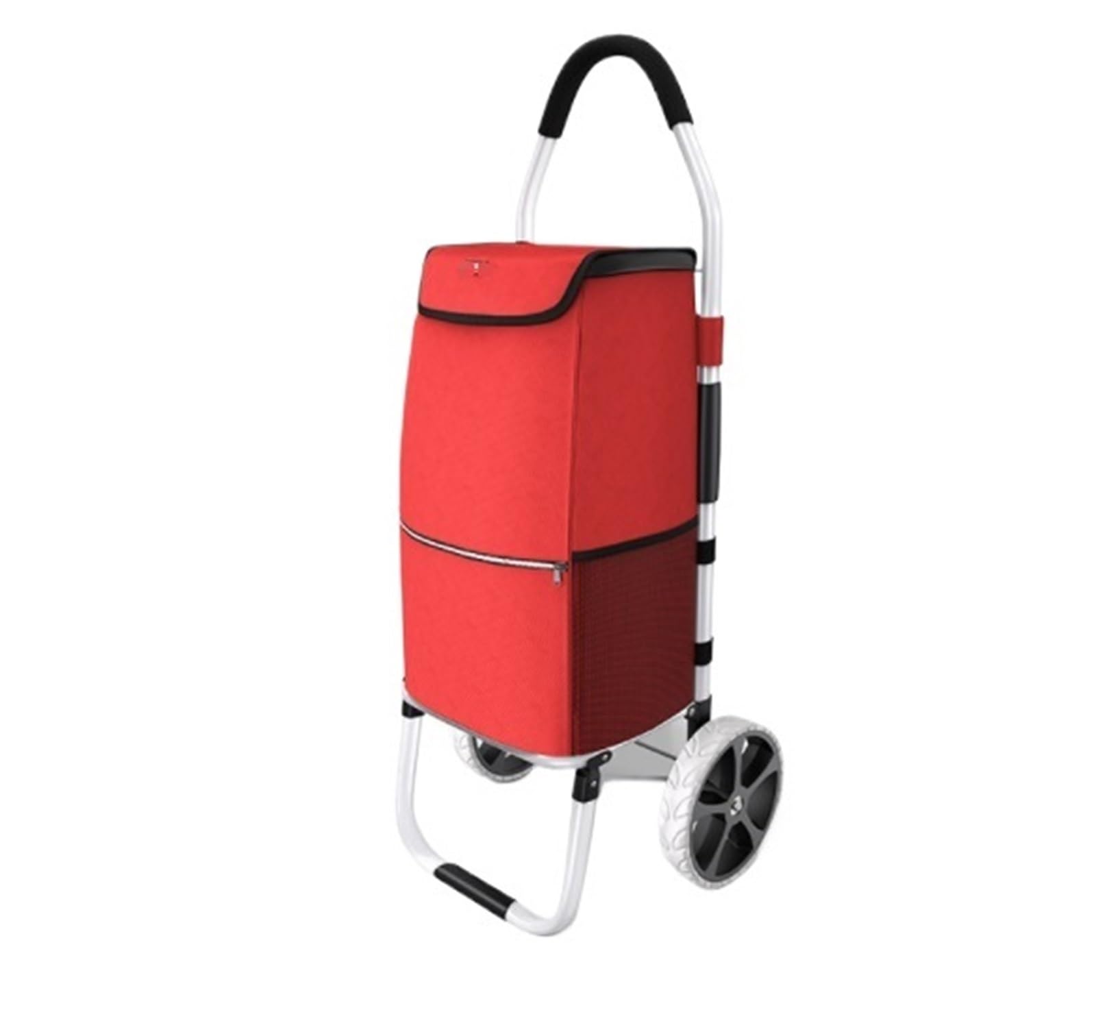 Shopping Trolley Foldable Shopping Cart Lightweight Trolley Suitable For Indoor And Outdoor Travel Utility Cart(Rosso)