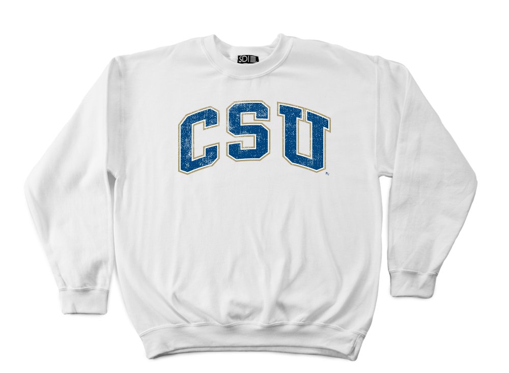 NCAA Charleston Southern Buccaneers 50/50 Blended 8-Ounce Vintage Arch Crewneck Sweatshirt