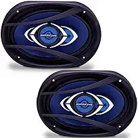 Alto Falante Class 6X9' 180W Rms 4 Ω Quadraxial 90Db Par, Hurricane, Cm469, , Preto/ Azul