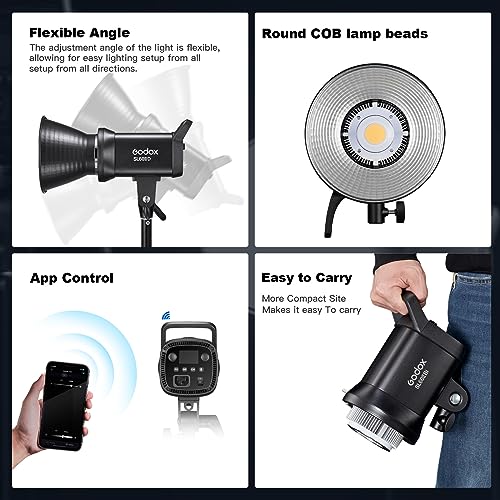 Image of Godox 3 Pack SL-60II bi 180W CRI95+ White Continuous Output Lighting LED Video Light Bowens Mount Kit for YouTube,Video Shooting,Studio,Children Photography,Wedding &Softbox,Light Stand,Carrying Bag