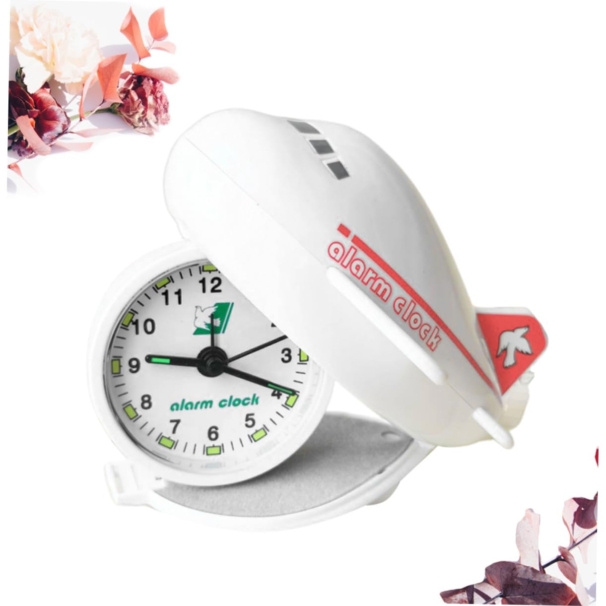 Despertador Creativo de Avión Plegable ABS, para Cabecera Rojo