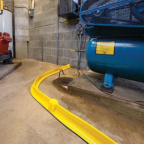 Image of PIG Spill Barrier Dike - 5'L x 3.5 inchW x 3 inchH Sections - 2 Pack - Yellow - PLR267-YW