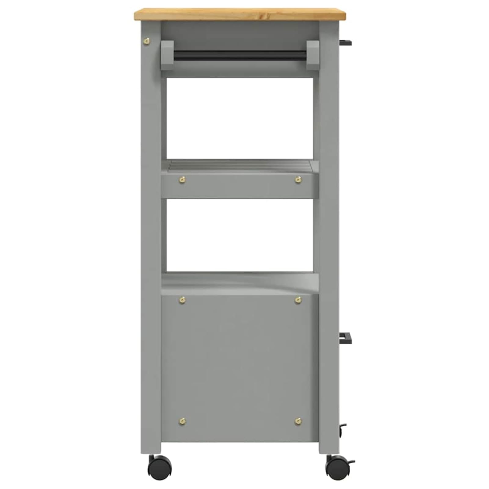 Carrello da Cucina Monza 48x40x88,5 cm in Legno Massello di Pino