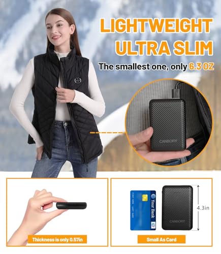 Image of Womens Heated Vest, 5IN1 Smart Controller Electric Heating Jacket Coat Vests