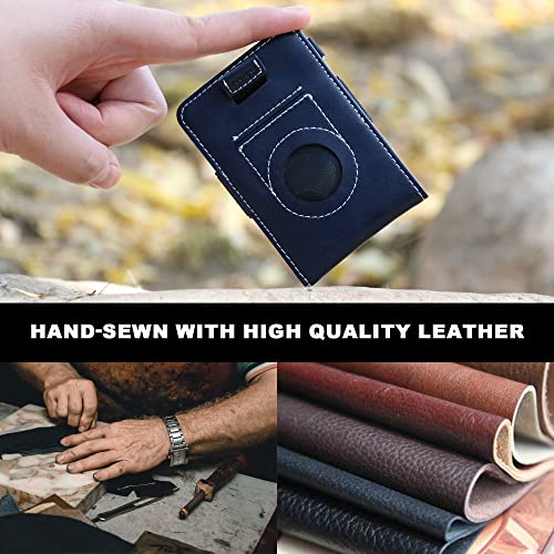 Slim Front Pocket Wallet with Airtag Holder, Apple Airtag Compatible, RFID Blocking, Leather Business Card Holder3