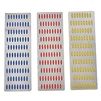3 pz Pietre per Affilare al Diamante, Grana Grossa/Media/Fine, Accessorio per Affilatura Coltelli, Strumento di Affilatura Professionale per Cucina