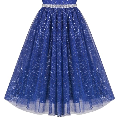 Sunny Fashion Girls Dress Flower Lace Top Burgundy Gradient Skirt Sleeveless4