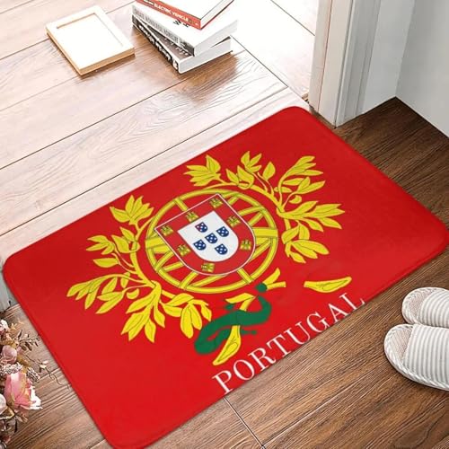 3D Flag of Portugal Alfombra Antideslizante Felpudo Dust Carpet Carpet para Entrada a la Cocina Tapetes para los pies del Dormitorio del hogar - 40x60cm