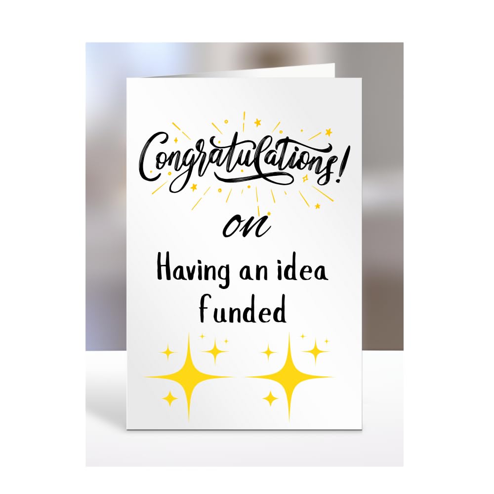 Congratulations on Having an idea funded Card, Gifts for Men or Women, Presents for Christmas, Greetings Card, Him, Her, Female, Male, A5-113_235 โ image 1