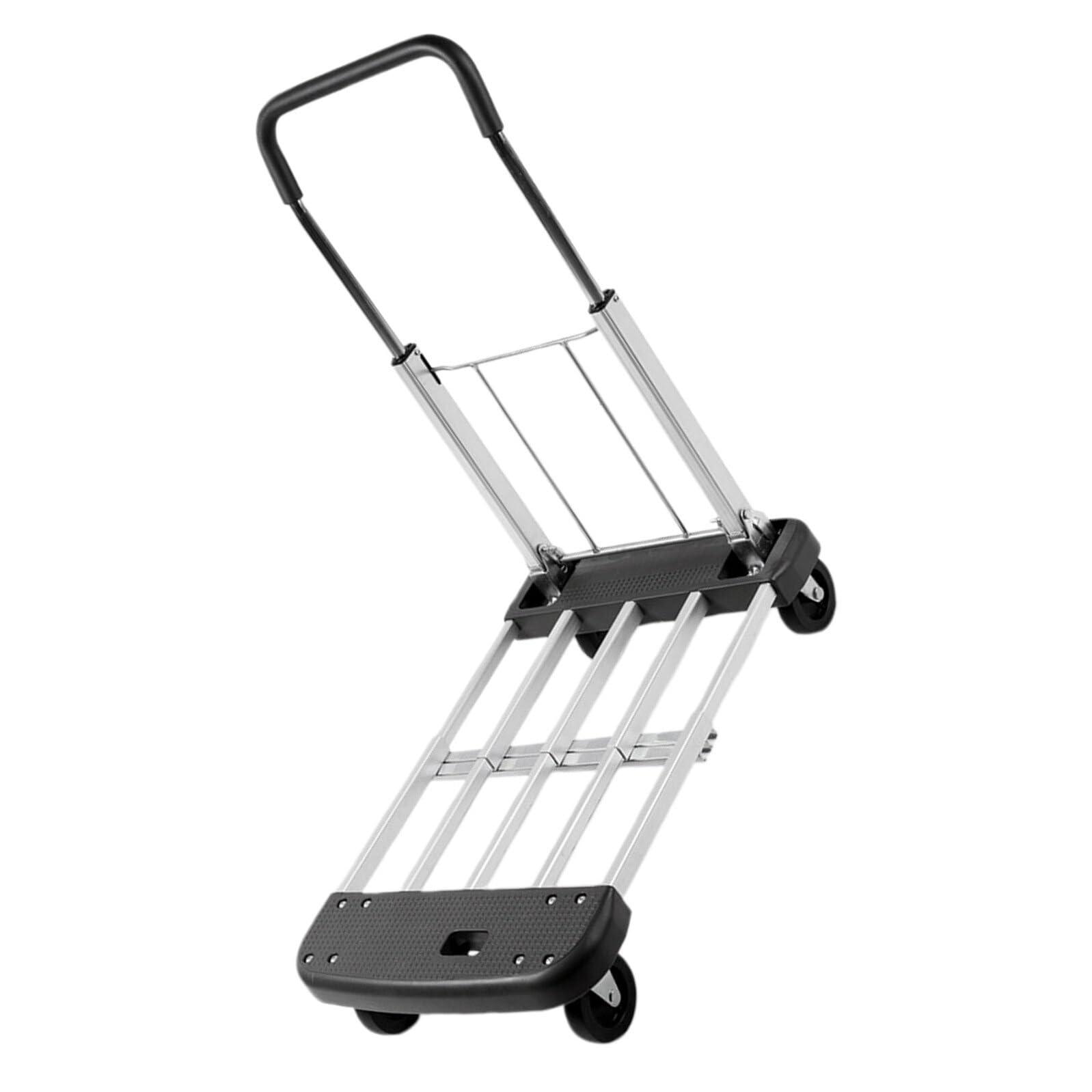 Carrito de mano plegable: carro utilitario plegable duradero con ruedas silenciosas para transporte de materiales resistentes y fácil movilidad