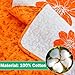 EVENHUG 100% Cotton Quilt Queen Size Orange Sunflower Bedding Set Floral Lightweight Full Quilt Reversible Coverlet Bedspread with 2 Pillow Shams All Seasons 3 Pieces (92
