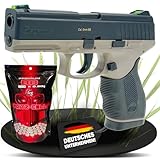 Set: Fritz-Cell Airsoft Pistole Federdruck Softair 0,5 Joule, inkl. 500 x 6 mm...