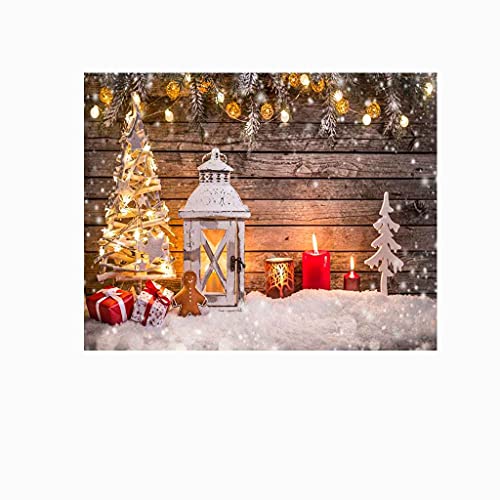 Papier peint auto-adhésif canevas effet 3D déco de Noël