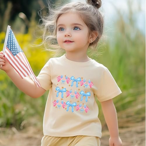 Image of Boys Girls Fourth of July Shirt Toddler Patriotic 4th of July Clothes for Kids 1-7 Years