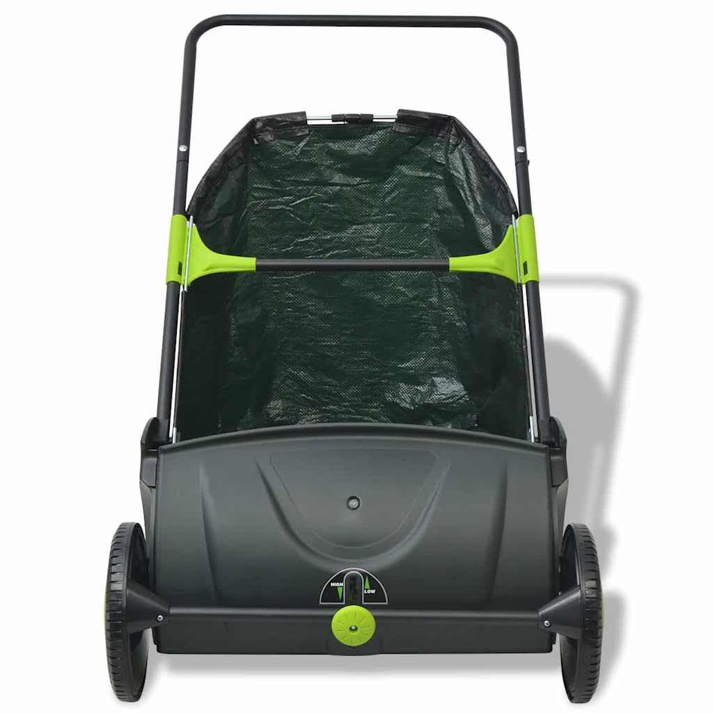 vidaXL Barredora Ligera de Jardín Bolsa de Basura 103 L Colores Negro y Verde
