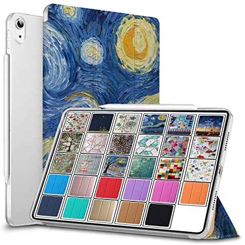 Image of DuraSafe Cases for iPad Mini 6th Gen 2021 8.3 Inch [ Mini 6 ] A2567 A2568 A2569 MK893HN /A MK8E3HN /A Printed Slim Lightweight Protective PC Dual Angle Stand Clear Flip Back Cover - Starry Night