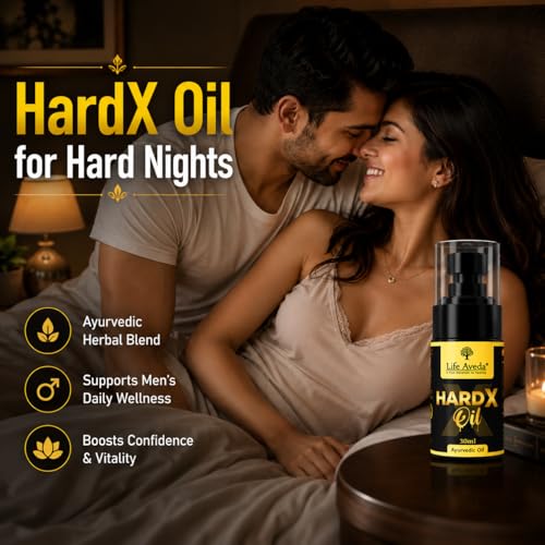Image of Life Aveda HardX Massage Oil for Men | मर्दों का तेल | Ayurvedic Massage Oil to Boost Strength, Stamina & Blood Flow | Non Sticky Formula | 30 ml (30ml (Pack of 2))