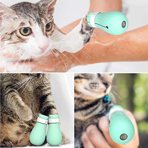 Sapatos para gatos Blusea antiarranhões, sacola de cuidados para gatos, botas de silicone para anima