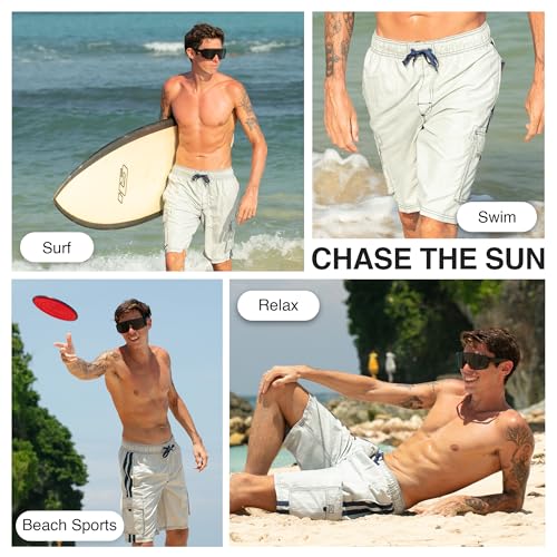 Image of Kanu Surf Men's Big Viper Extended Size Stripe Swim Trunk