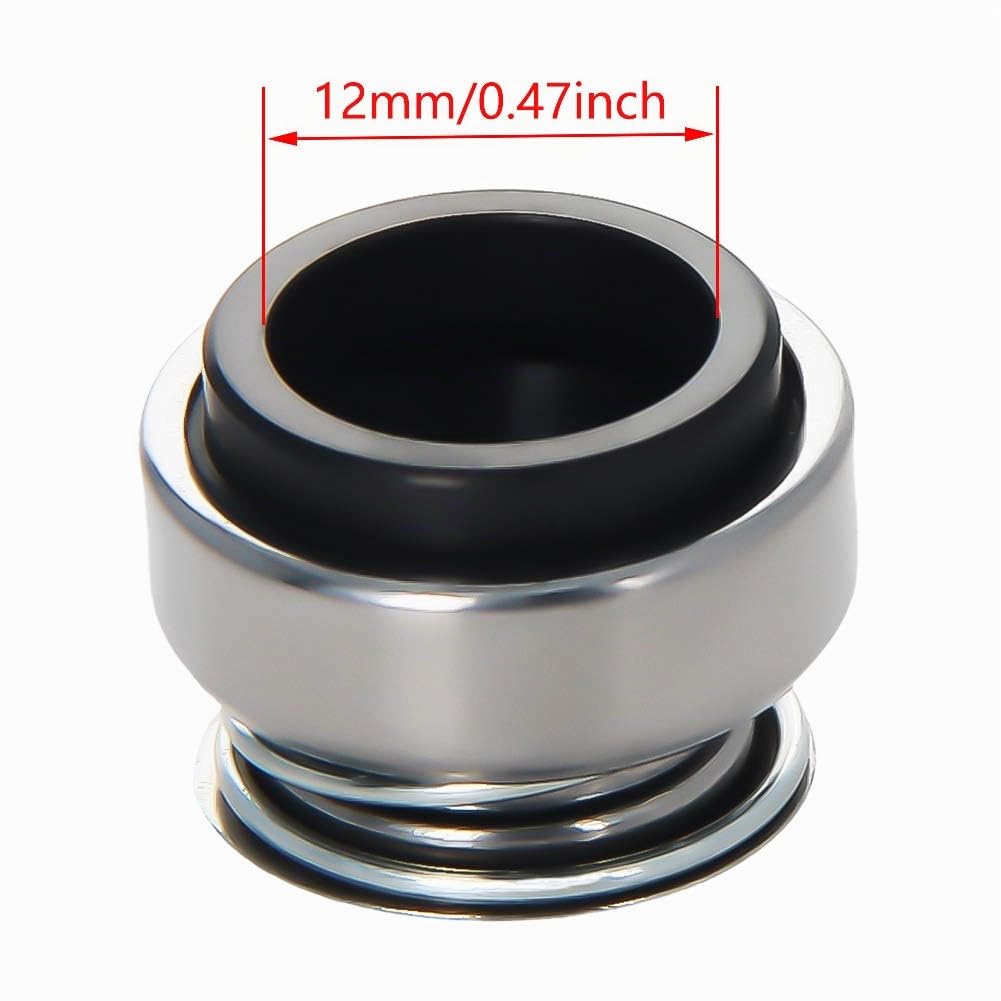 Othmro Joint mécanique pour arbre de pompe - Diamètre intérieur 12 mm, alliage de plastique 301-12 - Pour pompes à eau, piscines et spas