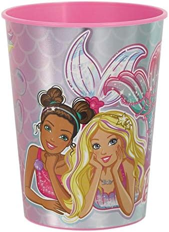 Barbie Mermaid Iridescent Pink Party Favor Cup 16 Oz.