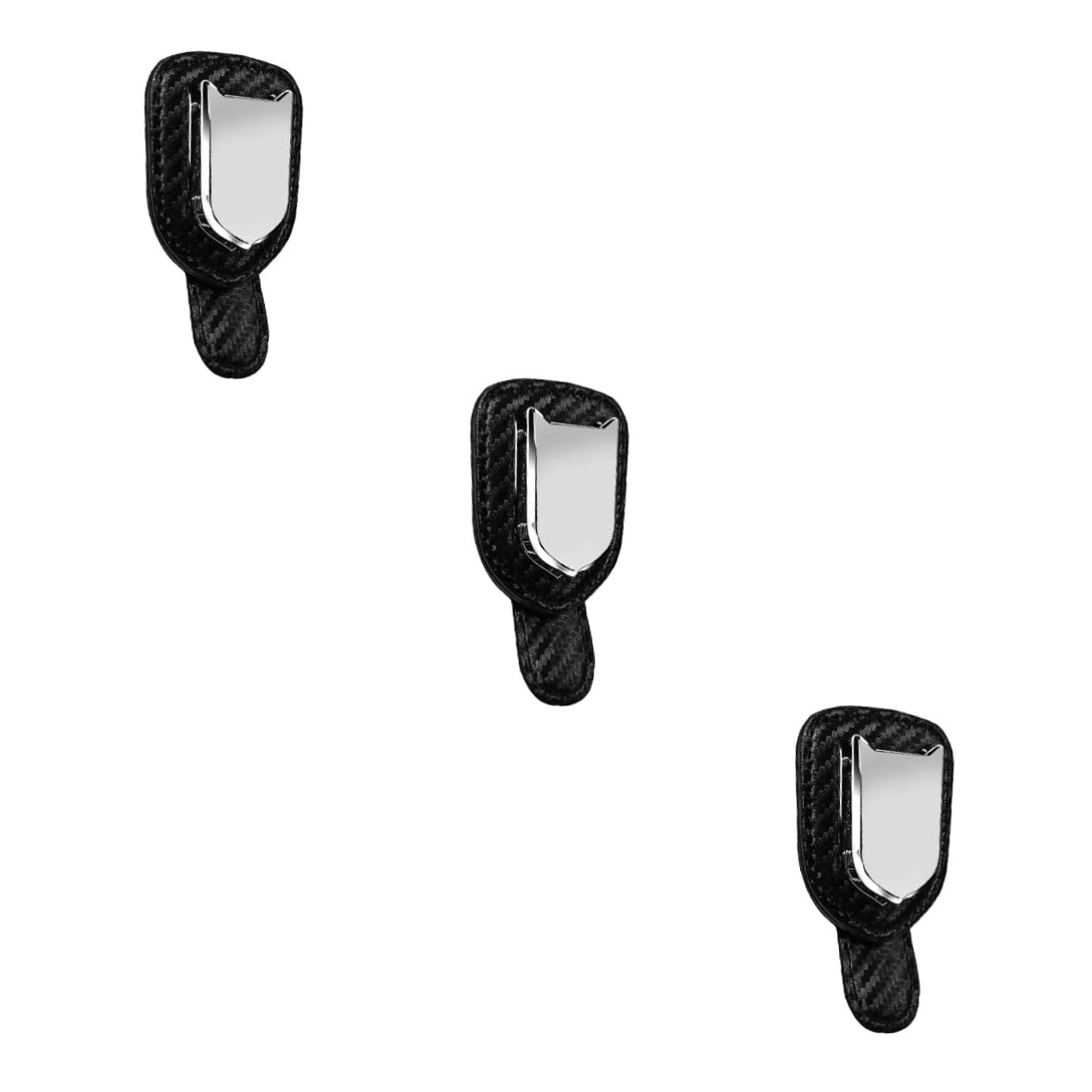 3stücke Car Glasses Holder Pu Carbonfaser Brillenclip Für Auto Sonnenblende Installieren rutschfest Schützt Brillen Vor Kratzern Und Verlust