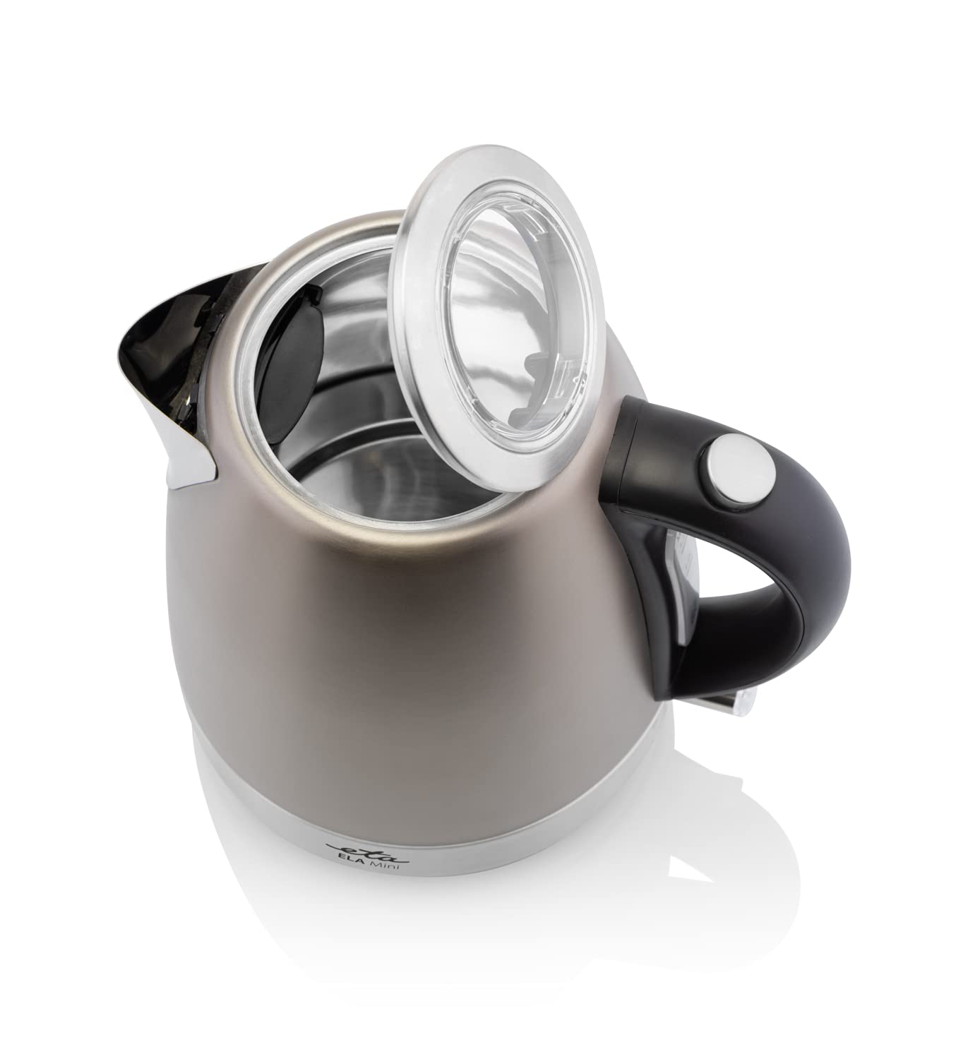 ETA ELA Mini Bollitore Elettrico - 1,2L, 2100W, Acciaio Inox, Filtro Anticalcare Rimovibile, Grigio