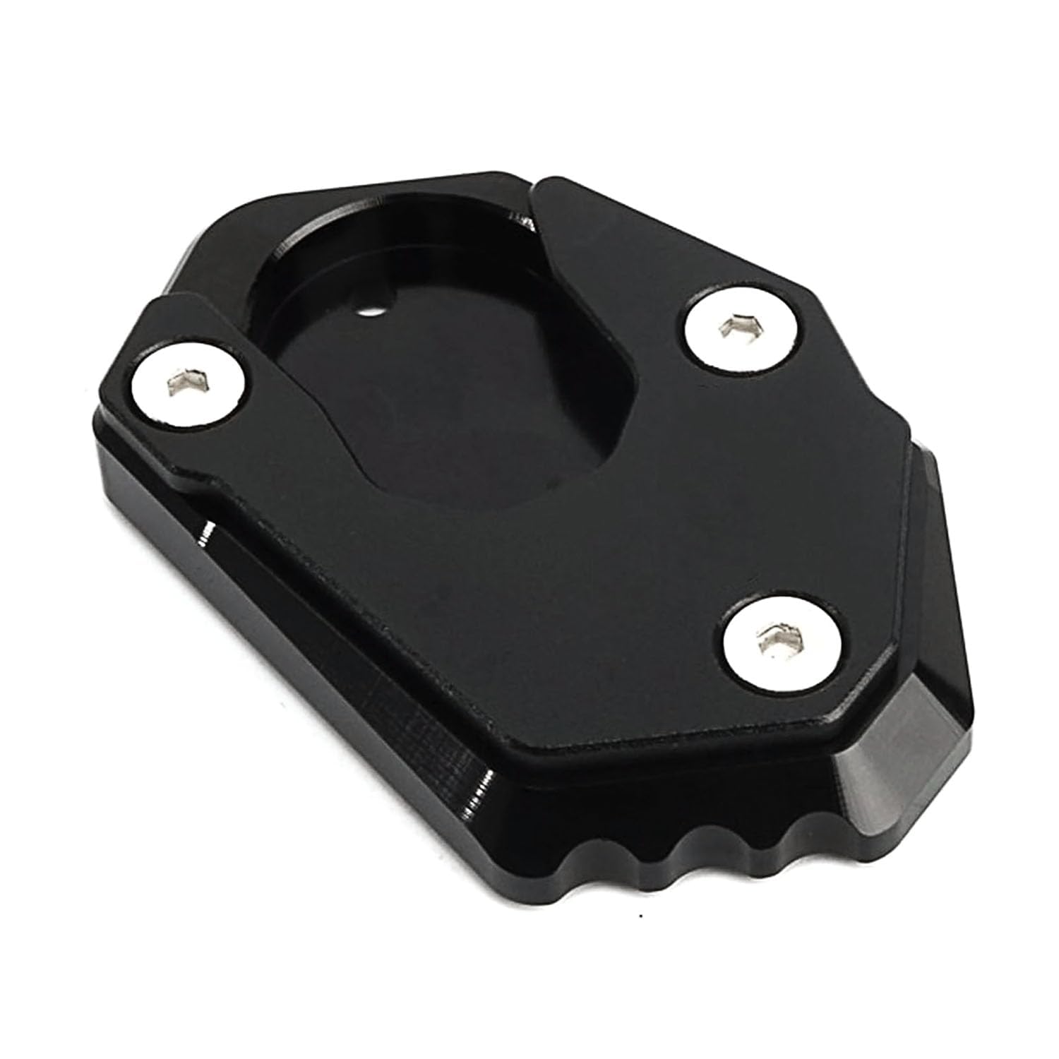 SANDEZI Motorcycle Kickstand Pad for GN125 GN250, Side Stand Extension Anti-Slip Plate Durable Foot Enlarger Enlarged Support Base,Black
