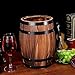 Yardwe Wooden Whiskey Barrels Bucket Wine Barrels Planters Flower Planter Plant Pots Boxes Container Water Wishing Well Pail Garden Backyard Primitive Planter Outdoor Indoor Home Decor