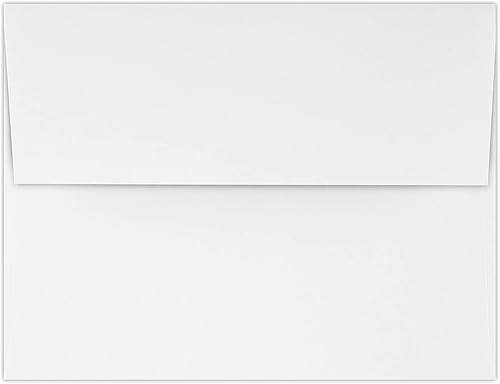 LUXPaper Sobres de invitación A4 4 14 pulgadas x 6 14 pulgadas Blanco brillante Texto de 24 libras Cantidad de 50 unidades