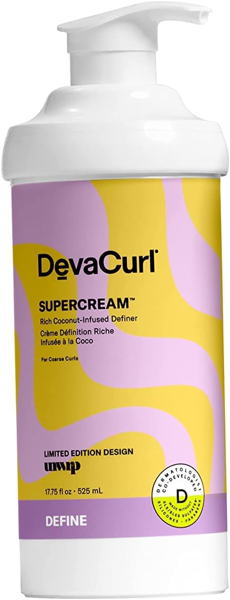 DevaCurl SuperCream Ultra-Rich Moisturizing Definer | Hydra-Definition Blend | Multitasking Styler