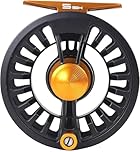 Maxcatch Tail Fly Fishing Reel Waterproof Light Weight Large Arbor Teflon Disc with CNC-machined Aluminum Alloy Body 3/4 5/6 7/8wt (Black Reel Only, 3/4wt)