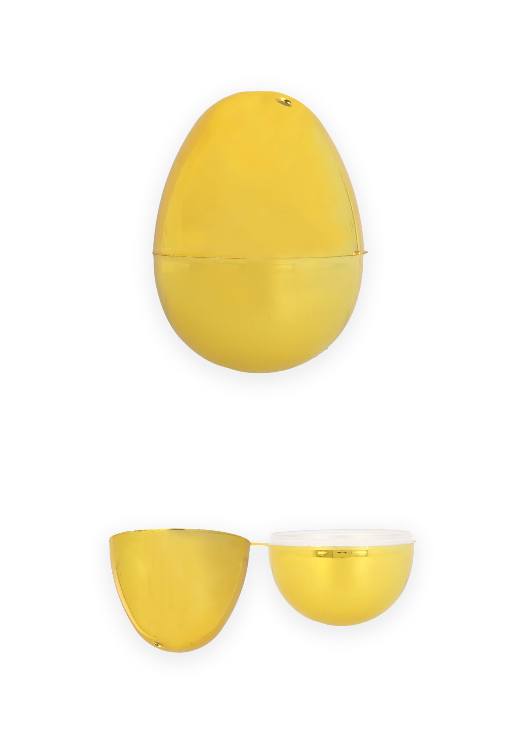 Henbrandt Gold 100 X Shiny Egg Capsules Party Favours - Fillable Easter Eggs Decorations Children Adults Celebrations Weddings Anniversaries Events Prizes Surprises