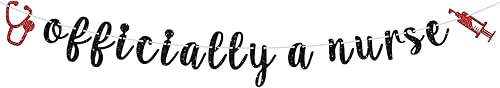 Cartel oficial de una enfermera  Congrats Nurse GradNailed It  Suministros de decoración de fiesta de graduación para la escuela de enfermería,