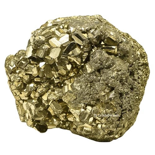 Image of Pyrite Stone Original Cluster Samples - High Energy Natural Iron Pyrite Stone Gold Rock Reiki Crystal Used for Increased Willpower and Manifestation (750-1000 gram Pyrite)