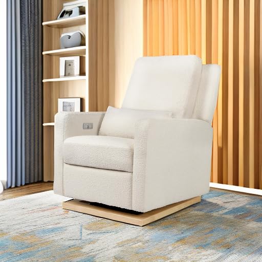 Image of Babyletto Sigi Nursery Recliner /Glider, Power - Ivory Boucle