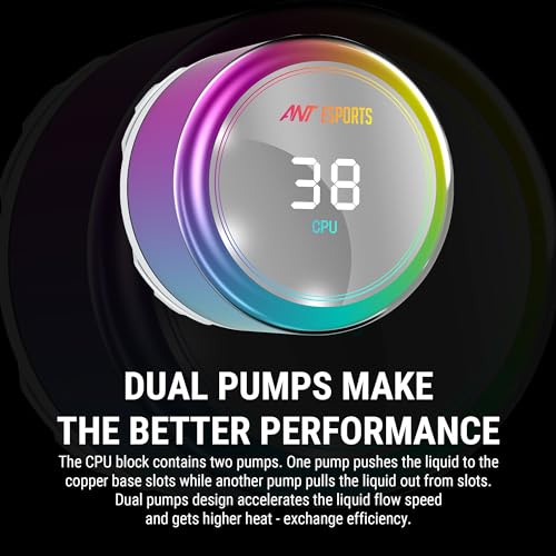 Ant Esports ICE Chroma 240 ARGB 240mm ARGB Liquid Cooler/AIO with CPU Temperature Display - White | Support Intel & AMD CPU Socket AM5, AM4, AM3,... - Image 3