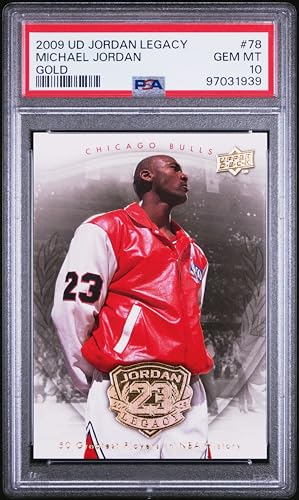 Michael Jordan 2009 Upper Deck Legacy Gold Basketball Card 78 Graded PSA 10