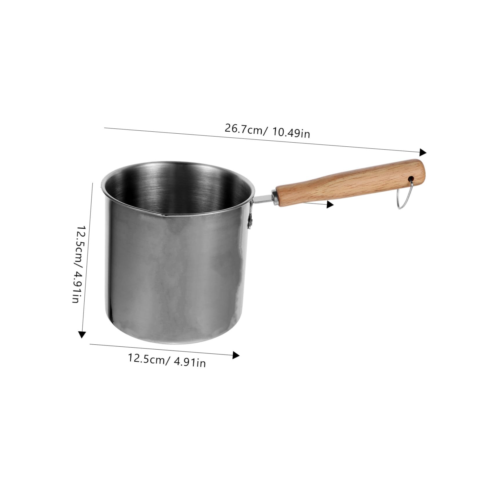 HEALLILY Deep Fryer Pot Basket Stainless Steel Deep Frying Pan Lid 1 Set Food Tong Versatile for Breakfast Milk Frying