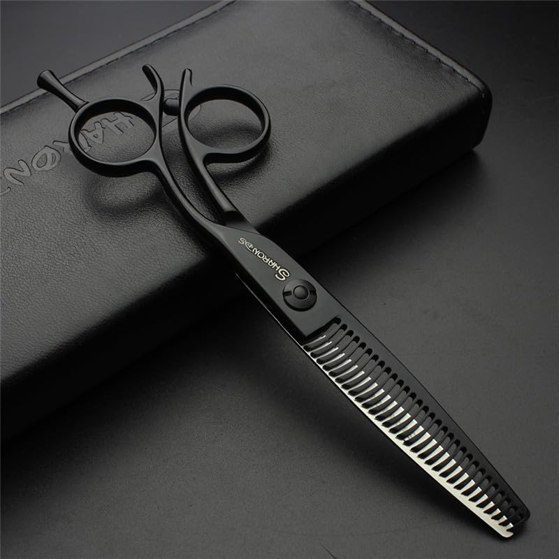 6" Black Hair Cutting Scissors Kits Clipper Japanese Hairdressing Scissors (2 pcs), 6 Inches, 2 Pieces-e - Image 3