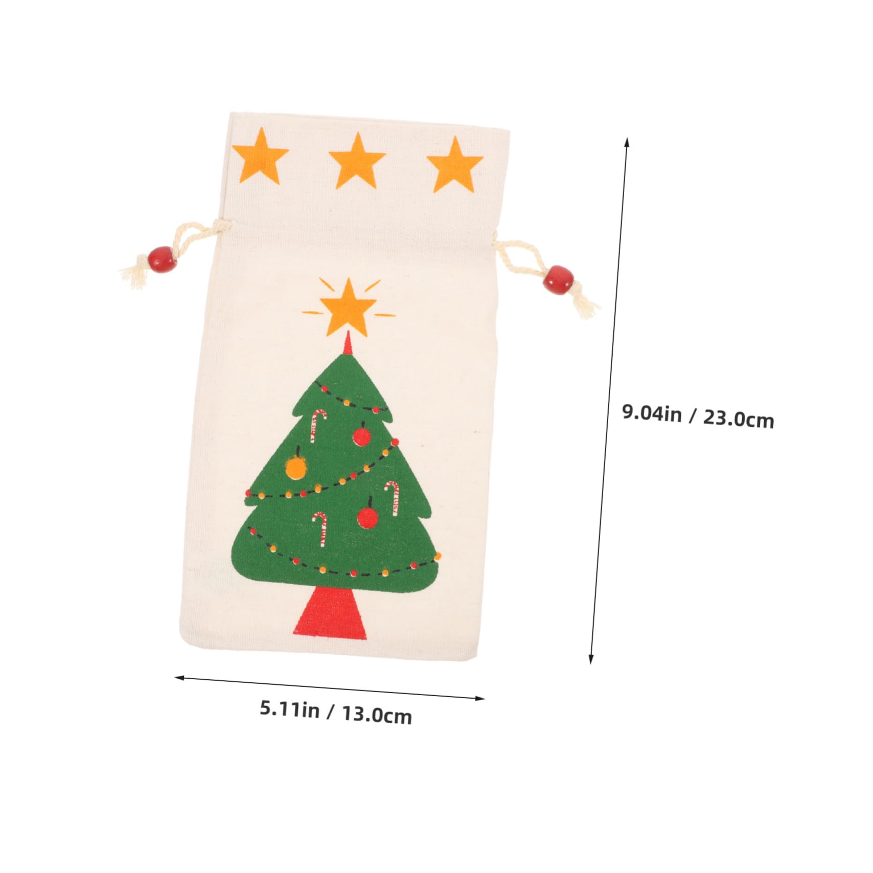 SOLUSTRE 8 Stück Weihnachtsgeschenksäckchen aus Leinen mit Kordelzug Tragbare Aufbewahrungsbeutel für Handy und Kosmetik für Festliche Feiern Zufälliger Stil